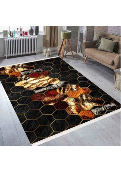 Pvc Kaymaz Taban Salon Mutfak Halısı Yolluk İ-CK-515