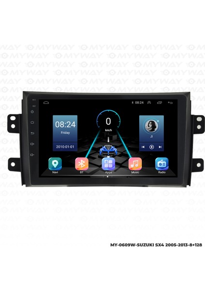 Suzuki Sx4 Android Carplay Multimedya Navigasyon Ekran Teyp 8GB+128GB