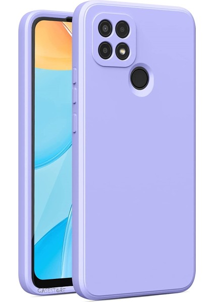 Oppo A15 / A15S Uyumlu Kılıf Kamera Lens Korumalı Içi Kadife Silikon Iz Yapmaz Ipeksi His Liquid Renkli Yumuşak Silikon Lansman
