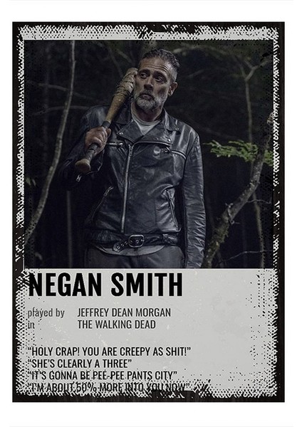 Negan The Walking Dead Hediyelik Ahşap Tablo