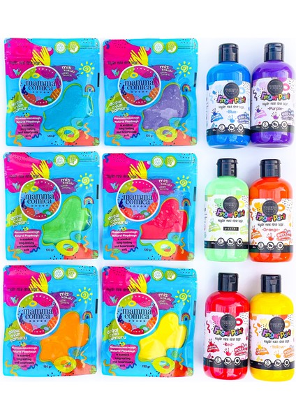 Mammacomica Dough 12'li Set - ( Eco Friendly Pack)+ Parmak Boya
