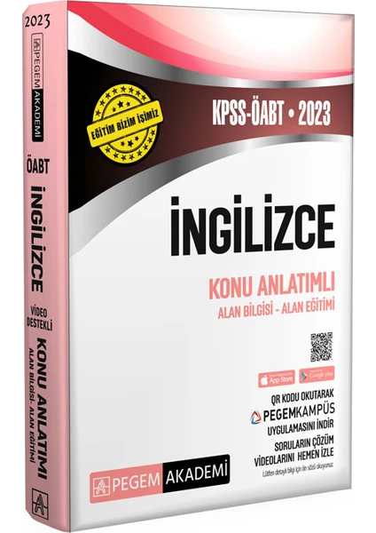 Pegem Akademi Yayıncılık 2023 KPSS ÖABT İngilizce Öğretmenliği Konu Anlatımlı