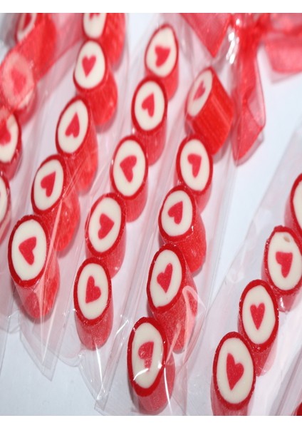 Kırmızı Kalp Parmak Lolly 100 Adet