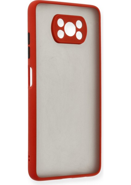 Xiaomi Pocophone X3 Pro Kılıf Montreal Silikon Kapak - Kırmızı 300099 fiyatları