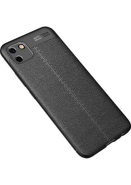 Realme C11 2021 Kılıf Focus Derili Silikon - Siyah 300099 fiyatları