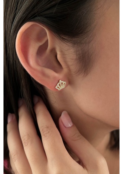 14 Ayar Altın Kraliçe Tacı Küpe fiyatları