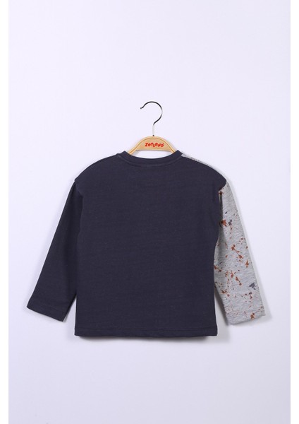 Erkek Çocuk Antrasit Lacivert Sweatshirt (2-6yaş)