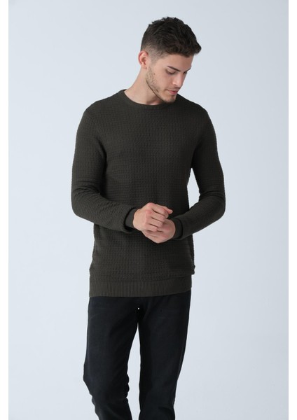 Bisiklet Yaka Jakarlı Kazak (E20-512500) fiyatları