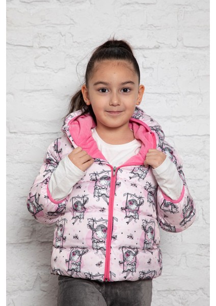 Baskılı Içi Polar Bebe Mont