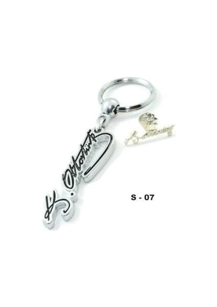 Atatürk Imza Anahtarlık ve ROZET-METALİK-ANAH213