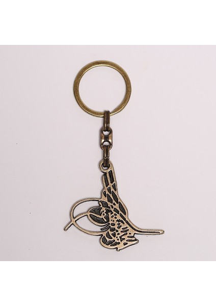 Bronz Tuğra Modeli Krom ANAHTARLIK-ANAH255