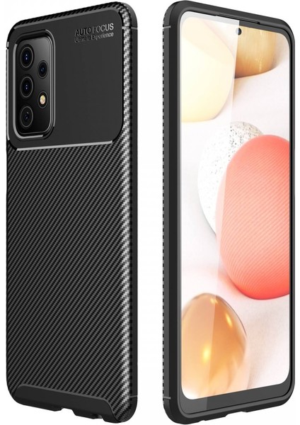 Samsung Galaxy A52 Kılıf Focus Karbon Silikon - Siyah 300099