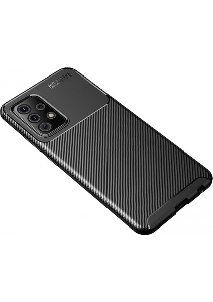 Samsung Galaxy A52 Kılıf Focus Karbon Silikon - Siyah 300099