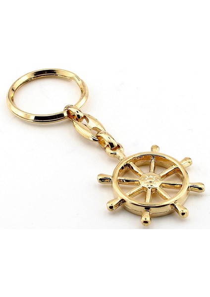 Altın Rengi Gemici Dümen Metal ANAHTARLIK-ANAH201