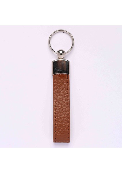 Deri Saplı Anahtarlık ''KAHVERENGİ''-ANAH289
