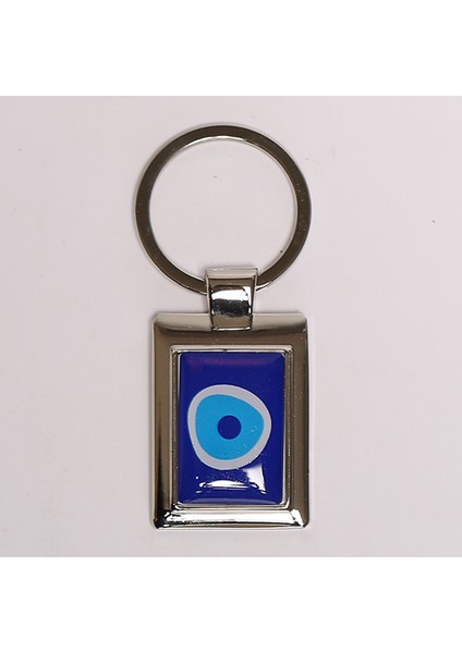 Nazar Temalı Gümüş Rengi ANAHTARLIK-ANAH486