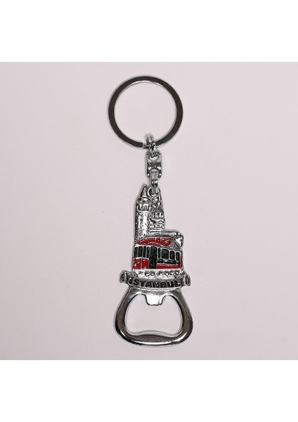 Istanbul Yazılı Gümüş Rengi Metal AÇACAK-ANAH387-4