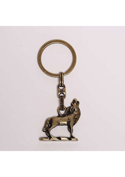 Kurt Temalı Bronz Rengi Krom ANAHTARLIK-ANAH433