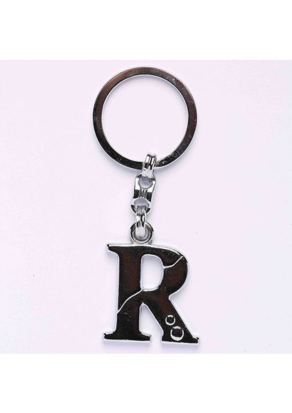 Metalik Krom ve Harf Anahtarlık-(R HARFİ)ANAH47