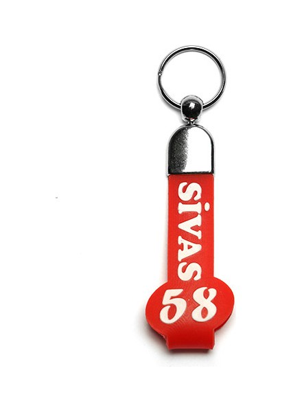 Slikon Saplı Şehir Plaka ANAHTARLIK-(SİVAS58)ANAH121