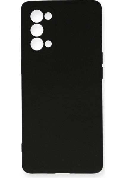 Oppo Reno 5 Kılıf Nano Içi Kadife Silikon - Siyah 300099