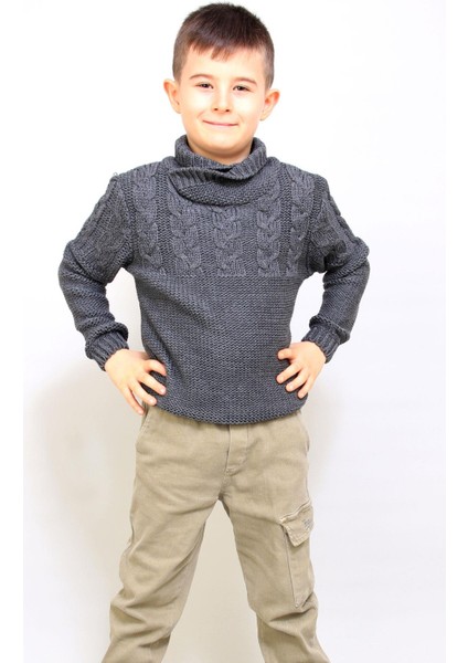 Şal Yaka Çocuk Kazak (C20-18573)