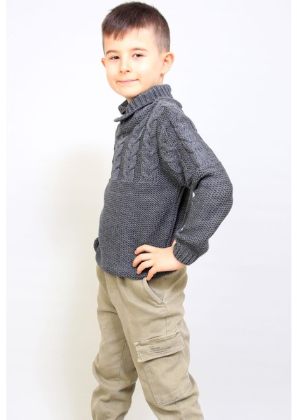 Şal Yaka Çocuk Kazak (C20-18573) modelleri