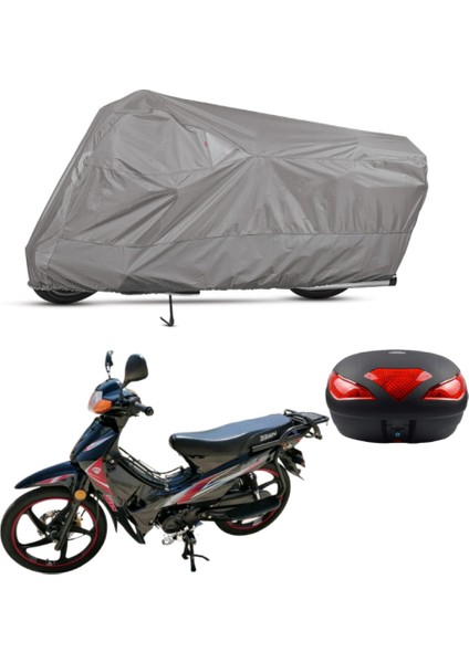 Motozeen Puma Mz 100A Arka Çanta Uyumlu Motosiklet Brandası Motor Brandası (A+ Kalite)