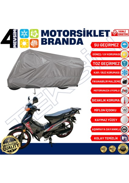 Motozeen Puma Mz 100A Arka Çanta Uyumlu Motosiklet Brandası Motor Brandası (A+ Kalite) fiyatları