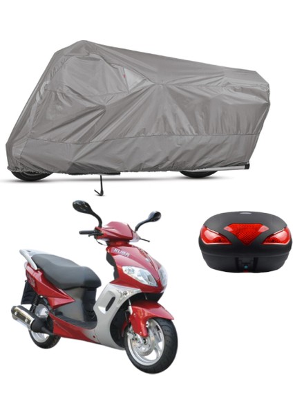 Kuba Apricot 125 Arka Çanta Uyumlu Motosiklet Brandası Motor Brandası (A+ Kalite)