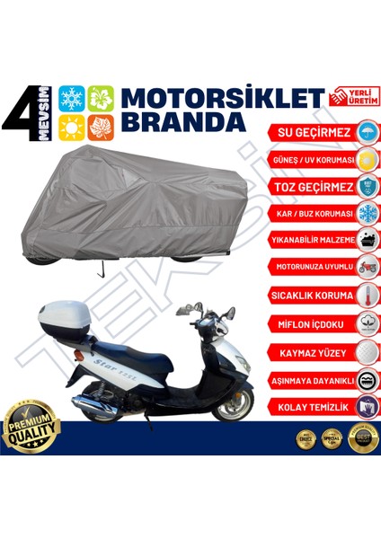 Ramzey Star 125 L Motosiklet Brandası Motor Branda (A+ Kalite)