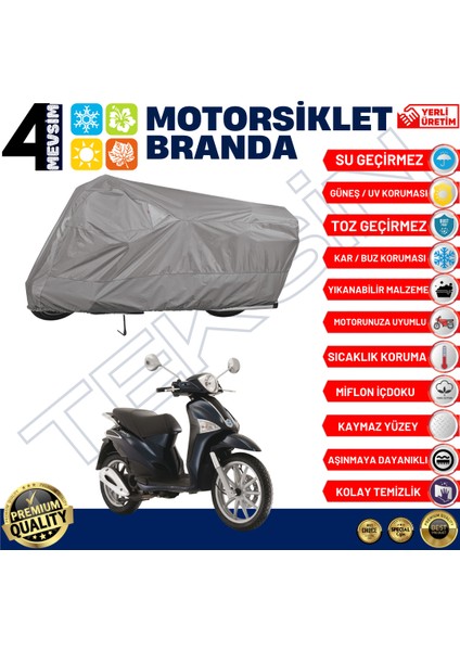 Piaggio Liberty 200 Arka Çanta Uyumlu Motosiklet Brandası Motor Brandası (A+ Kalite) fiyatları