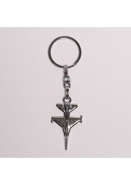 Gümüş Rengi F16 Figürlü Çelik ANAHTARLIK-ANAH374
