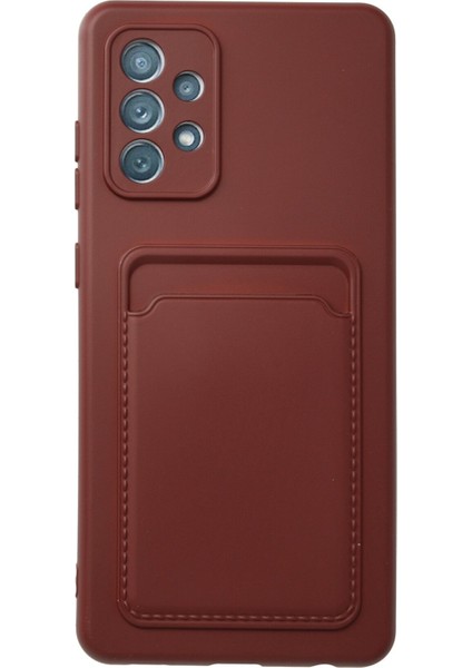 Samsung Galaxy A73 5g Kılıf Kelvin Kartvizitli Silikon - Bordo 300099