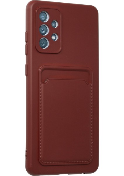 Samsung Galaxy A73 5g Kılıf Kelvin Kartvizitli Silikon - Bordo 300099
