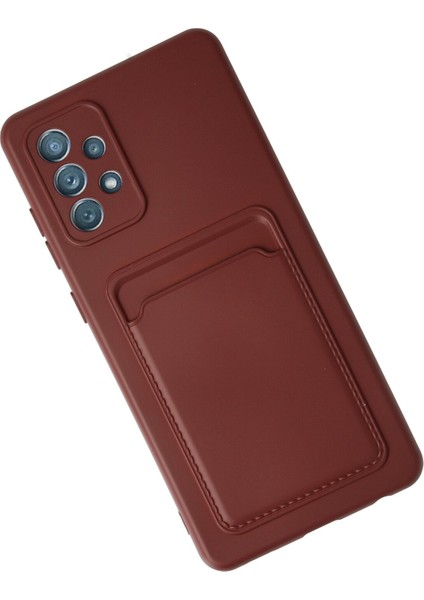 Samsung Galaxy A73 5g Kılıf Kelvin Kartvizitli Silikon - Bordo 300099