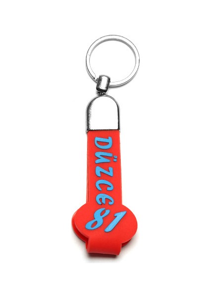 Slikon Saplı Şehir Plaka ANAHTARLIK-(DÜZCE81)-ANAH157