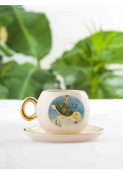 Caretta Kahve Fincanı Seramik El Yapımı