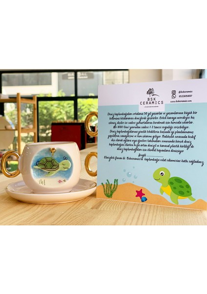 Caretta Kahve Fincanı Seramik El Yapımı