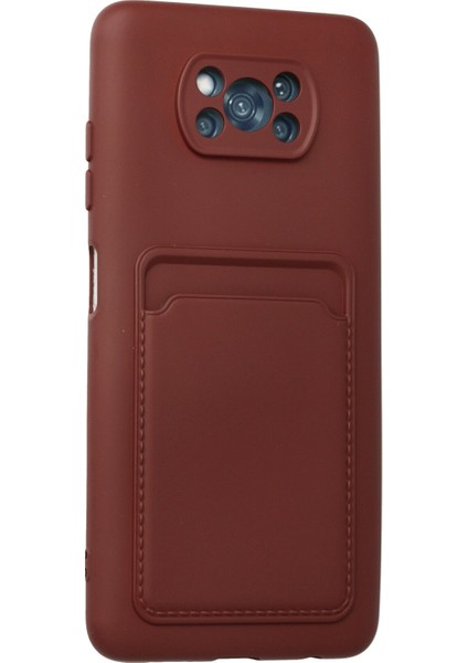 Xiaomi Pocophone X3 Kılıf Kelvin Kartvizitli Silikon - Bordo 300099 fiyatları