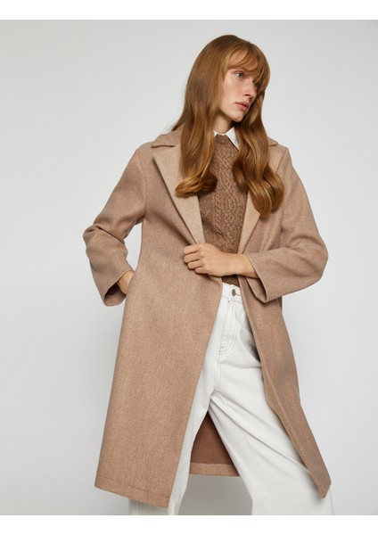 3Wak00072Ew Bej 050 Kadın Polyester Outerwear Kaban fiyatları
