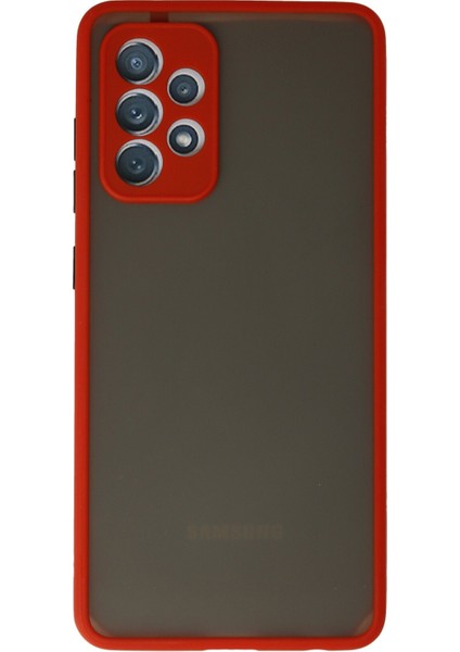 Samsung Galaxy A52 Kılıf Montreal Silikon Kapak - Kırmızı 300099