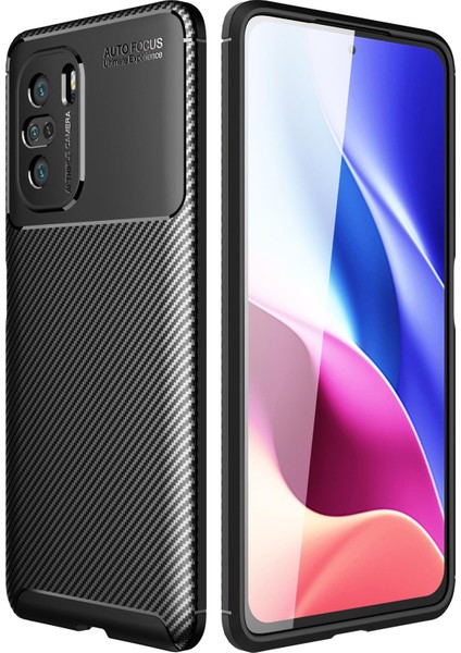 Xiaomi Poco F3 Kılıf Focus Karbon Silikon - Siyah 300099