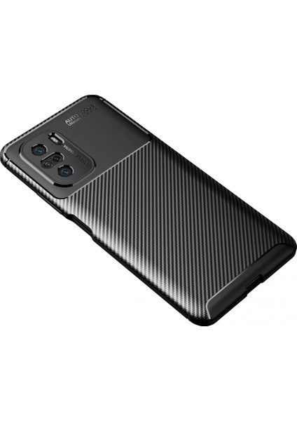 Xiaomi Poco F3 Kılıf Focus Karbon Silikon - Siyah 300099