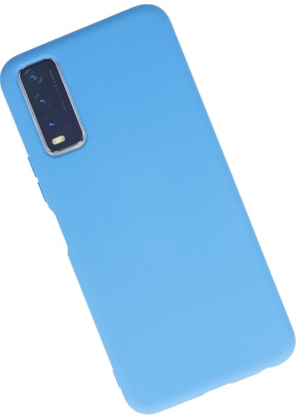 Vivo Y11S Kılıf Nano Içi Kadife Silikon - Mavi 300099
