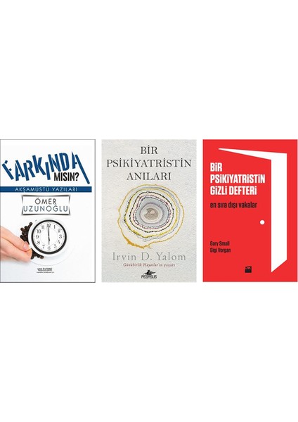 Farkında Mısın? - Bir Psikiyatristin Anıları - Bir Psikiyatristin Gizli Defteri (3 Kitap Set)