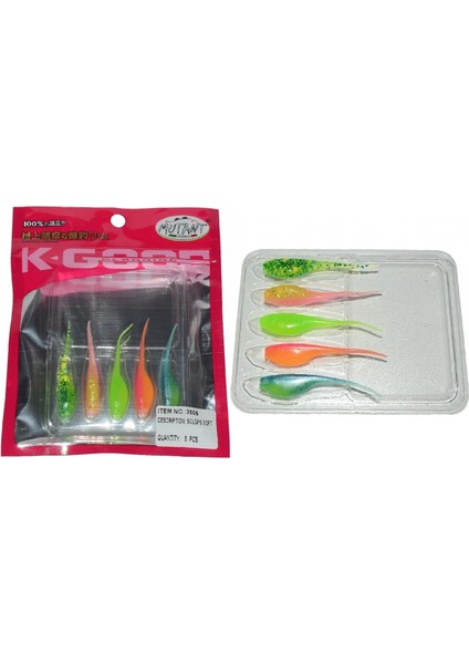 3508 Sclops Sübye 5cm Aromalı Lrf Silikon Suni Yem 5'li Set