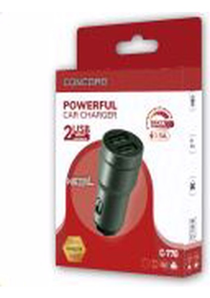2.4A – 3.5A USB Araç Şarjı C-770