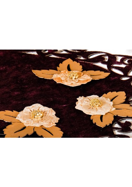 Mina Kadife Kumaş Kreme Mor Sofra Tk. 8 Kşl. 160X230 cm 26 Prç. - 1235 fiyatları