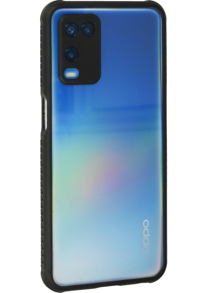 Oppo A54 4g Kılıf Miami Şeffaf Silikon  - Siyah